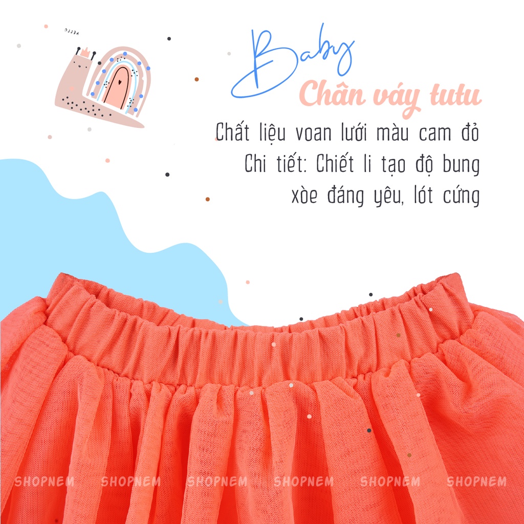 [HÀNG TỐT] Chân váy tutu 3 màu lót cứng - Quần áo cho bé ShopNEM