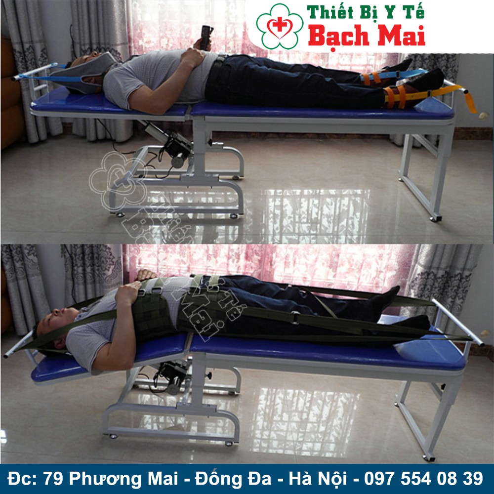 Giường Điện Kéo Dãn Cột Sống Lưng, Cổ 2 Động Cơ, 3 Chiều A999
