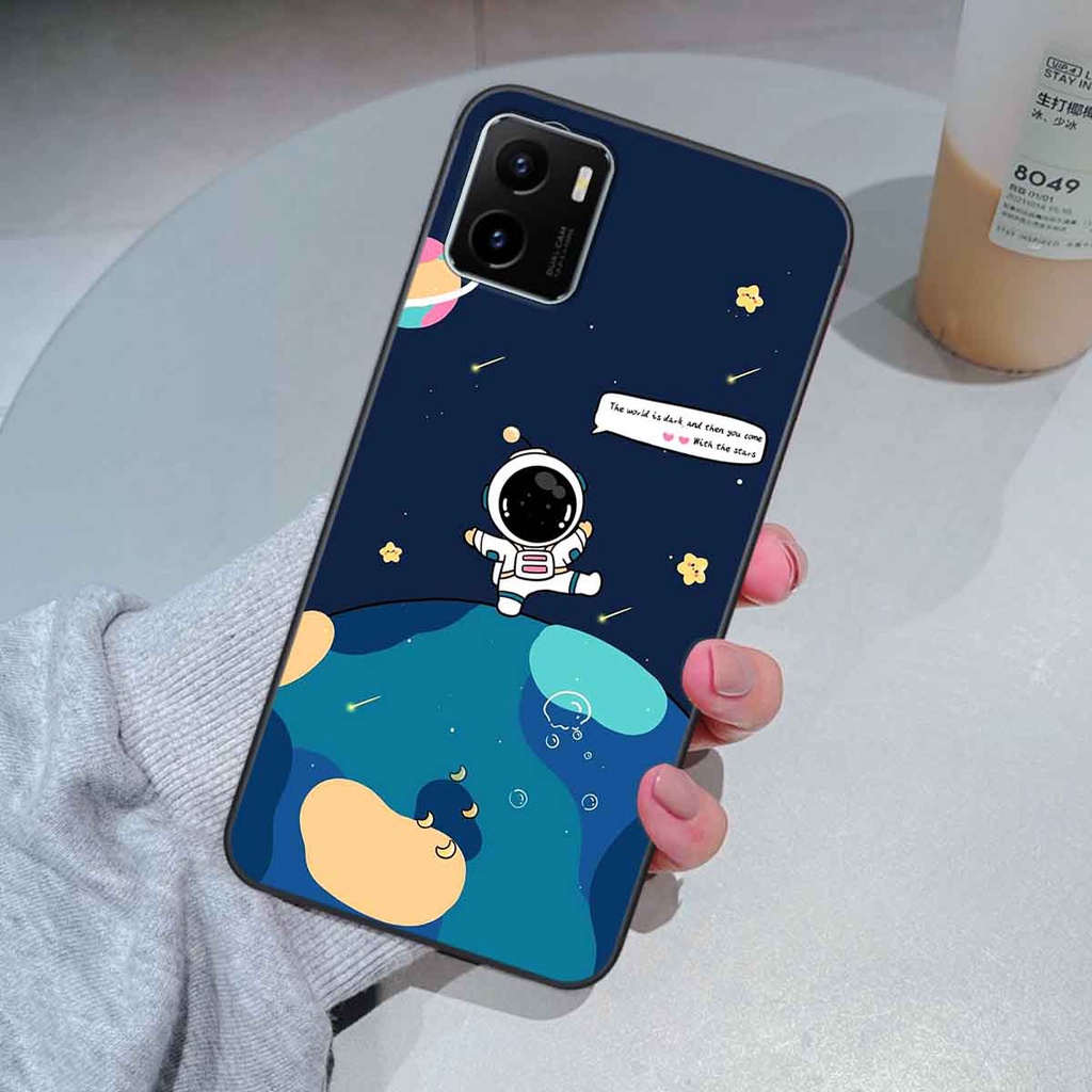 Ốp Vivo Y15s in hình vũ trụ, phi hành gia bầu trời cute dễ thương
