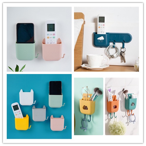 Kệ Đựng Điều Khiển Từ Xa/Điện Thoại Gắn Tường Không Cần Đục Lỗ