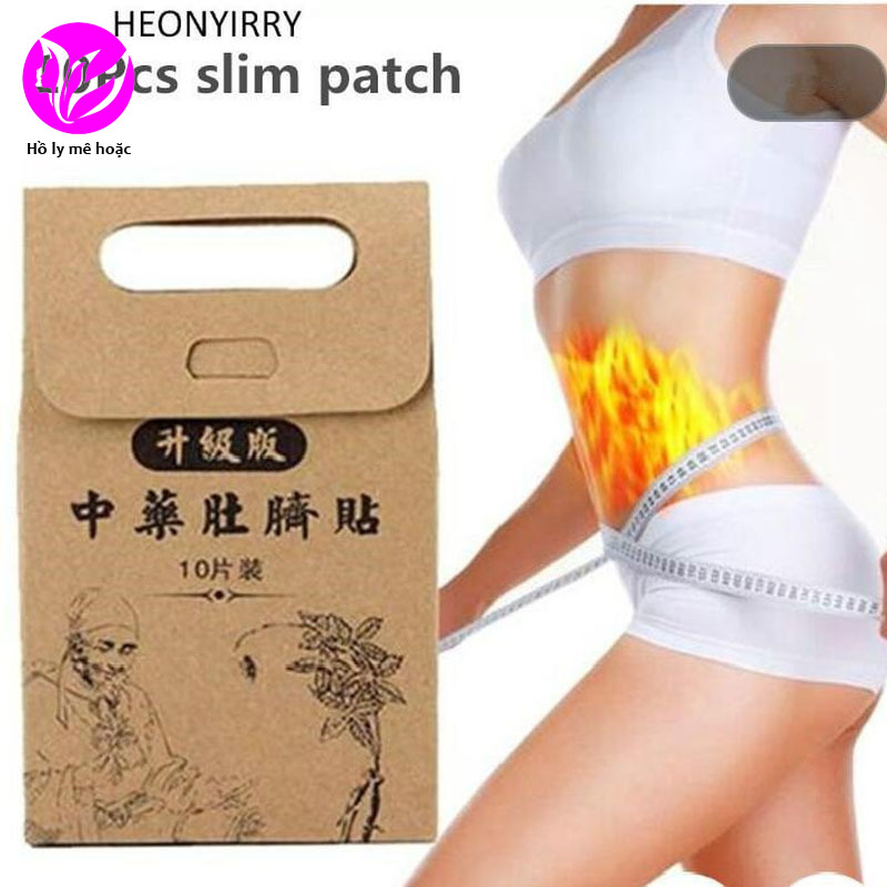 [Chính Hãng] Hộp 10 Miếng Dán Rốn Tan Mỡ Trung Y Slimming Patch - Thảo Dược Nội địa Trung