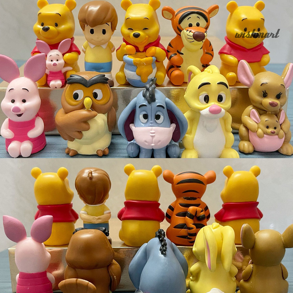 Bộ 10 Tượng Gấu Pooh Trang Trí Đáng Yêu