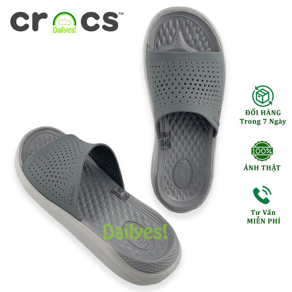 Dép Lê Cross Literide Nam Nữ Màu Full Xám siêu êm, hàng xịn, full tag, hỗ trợ đổi trả - Cross Literide Dailyes