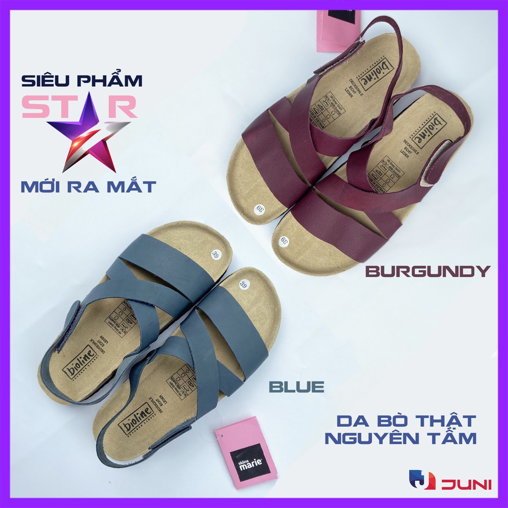 [SIÊU PHẨM MỚI RA MẮT] D21 - Dép sandal da bò thật xỏ ngón - SIÊU HOT - Đế trấu - Juni Store