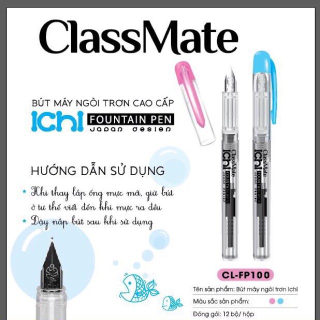 Bút máy học sinh tiểu học cao cấp ICHI classmate FT100