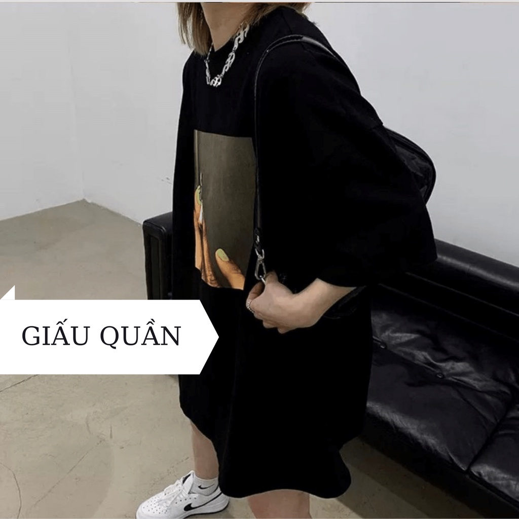Áo thun tay lỡ Unisex Min Room, áo phông form rộng nam nữ freesize phong cách đường phố Smoking ATSK