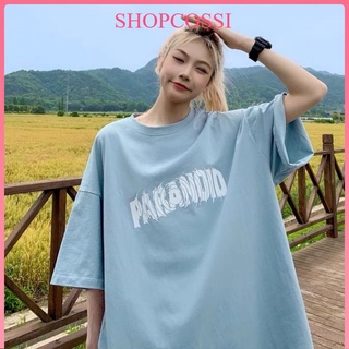 Áo thun tay lỡ nam nữ,áo phông form rộng chất cotton mát mịn thấm hút mồ hôi in hình PARA