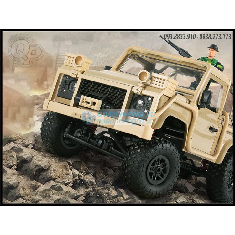 Xe điều khiển có đèn led MN-96 RSOV 1/12 2.4G 4WD Crawler RC Car Cavalry Jeep Vehicle