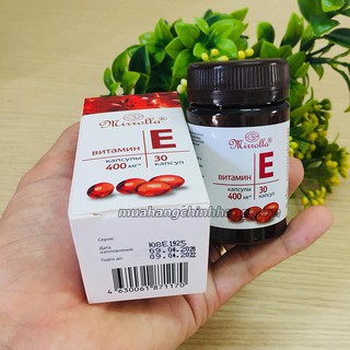 Vitamin E Đỏ Chính Hãng Nga MIRROLLA Hàm Lượng 270mg Và 400mg Giúp Làm Đẹp Da, Sáng Da, Giúp Da Căng Bòng, Trống Lão Hóa