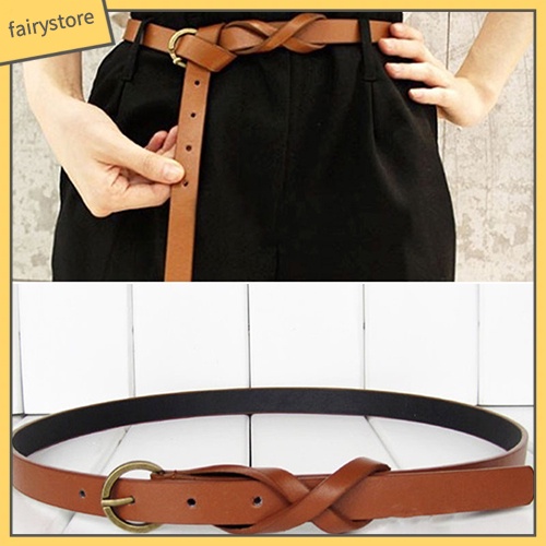 Dây nịt cho nữ mảnh giả da kiểu dáng đơn giản