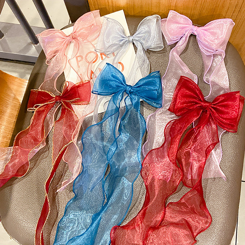 Kẹp Tóc Nơ Thả Dài Dịu Dàng Dễ Thương J20121801