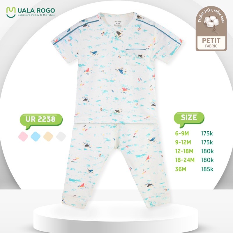 bộ cộc tay quần dài UALAROGO (6m-3y)