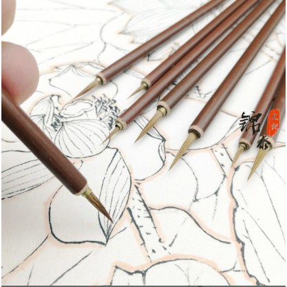 Bút tỉa tô tranh sơn dầu tranh màu acrylic loại rẻ size nhỏ