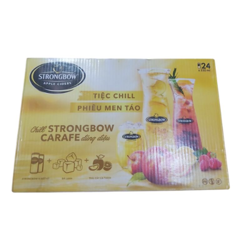 NOW SHIP -Thùng 24 lon 3 vị Strongbow 330ml nước táo lên men