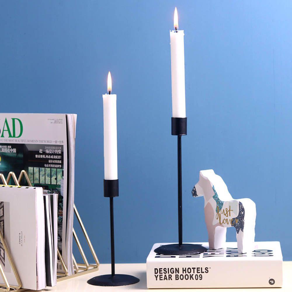 NICKOLAS Set 2 Giá Đỡ Nến Bằng Kim Loại Lãng Mạn Trang Trí Nhà Cửa