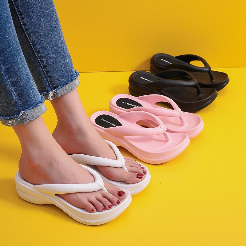 Dép dép xỏ ngón nữ đế dày Xỏ Ngón Đế Xuồng Quai Chéo Phong Cách Âu Mỹ Thời Trang Đi Biển Cho Nữ Tth100