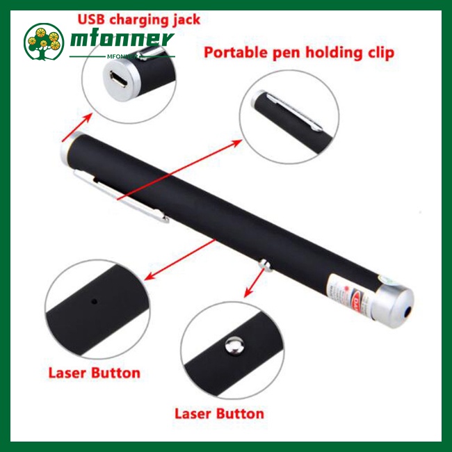 MfonnerUsb ChargingPowerful Laser-pen  Laser-pointer Sight For Presentations Teaching Children Entertainment