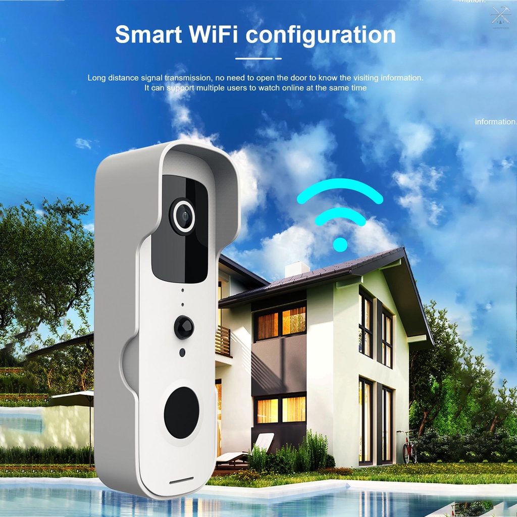 Chuông Cửa Không Dây Thông Minh Có Camera Kết Nối Wifi Hỗ Trợ Quay Đêm