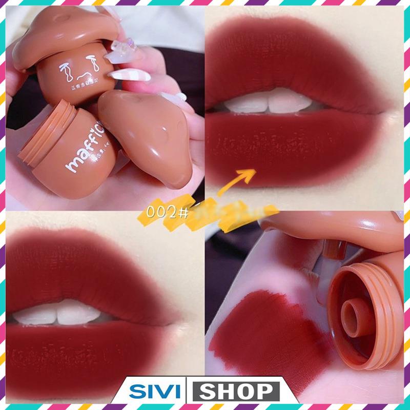 Son môi bùn nhung mịn vỏ hình nấm Maffick Mushroom Lip Paste
