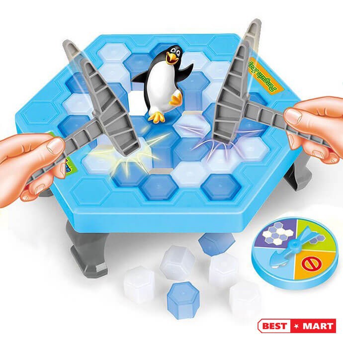 Bộ trò chơi đập băng bẫy chim cánh cụt Penguin Trap, trò chơi vui nhộn an toàn cho bé và gia đình