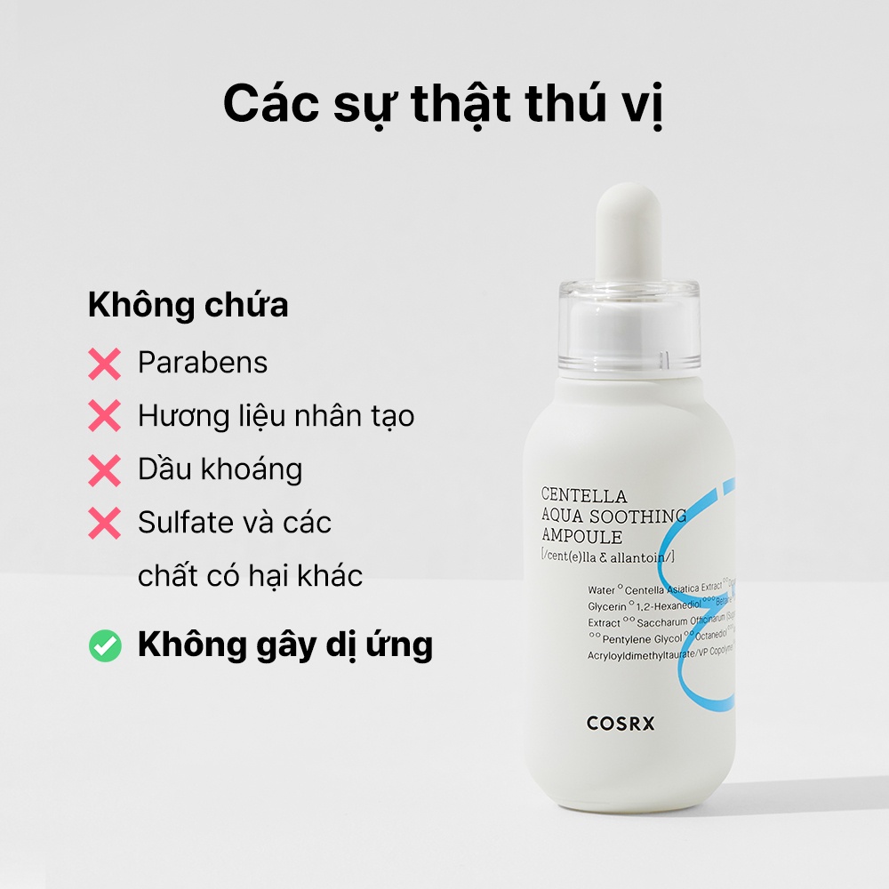 Tinh chất dưỡng da COSRX Hydrium Centella Aqua Soothing Ampoule 40ml cấp ẩm giúp da mượt mà