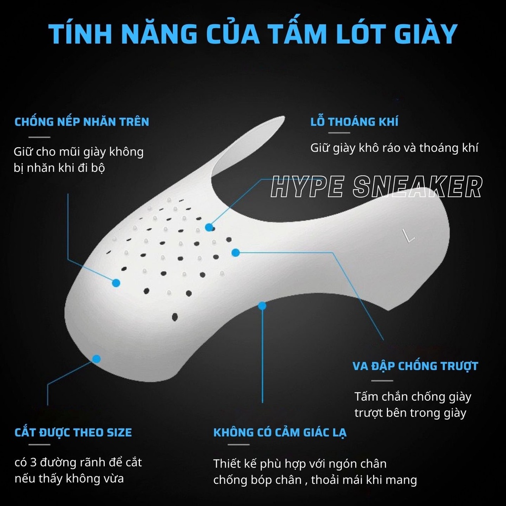 Miếng Độn Chống Nhăn, Giữ Dáng Mũi Giày  | Hype Sneaker