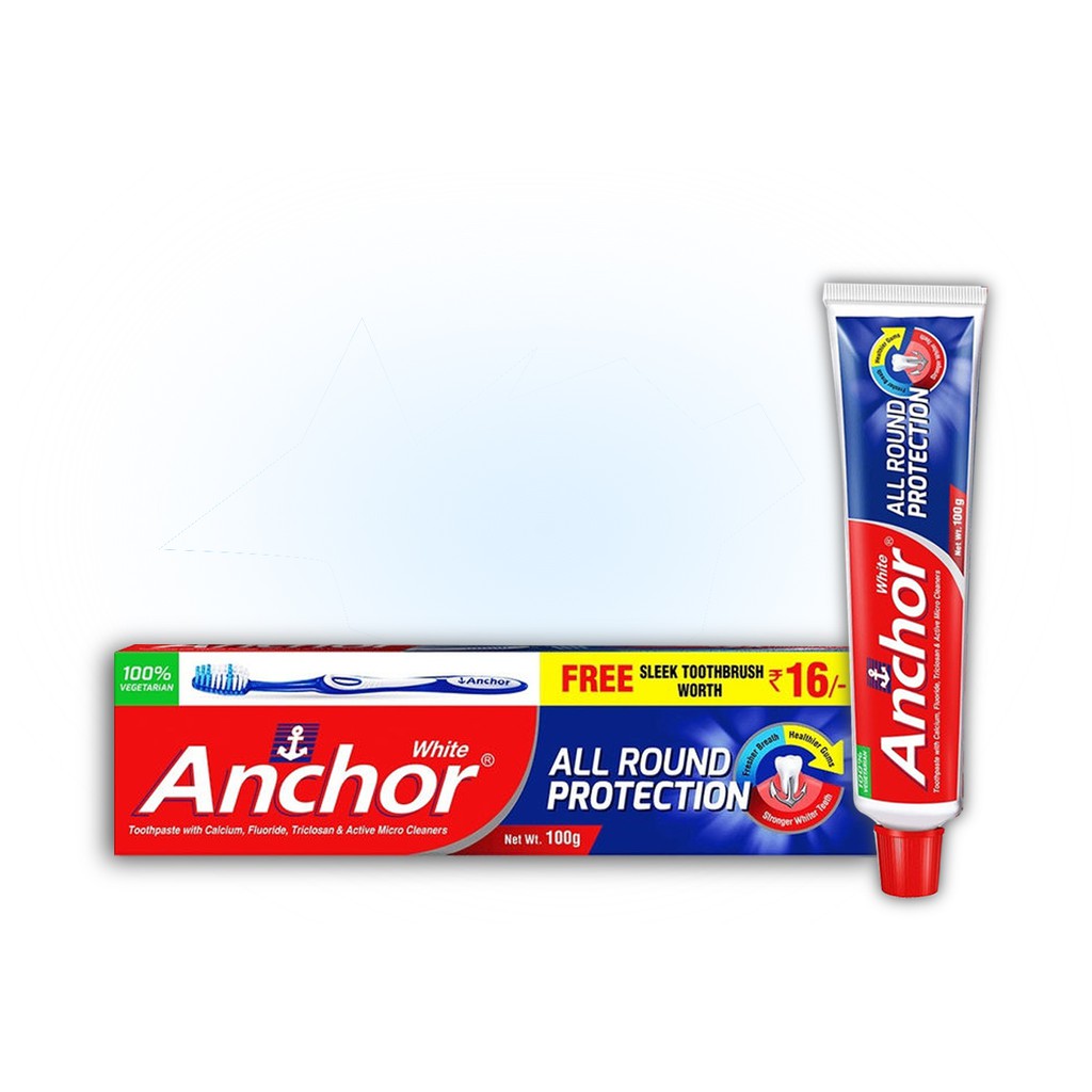 [TẶNG BÀN CHẢI]Kem Đánh Răng Bảo Vệ Toàn Diện 24/7 Anchor All Round Protection - 100g