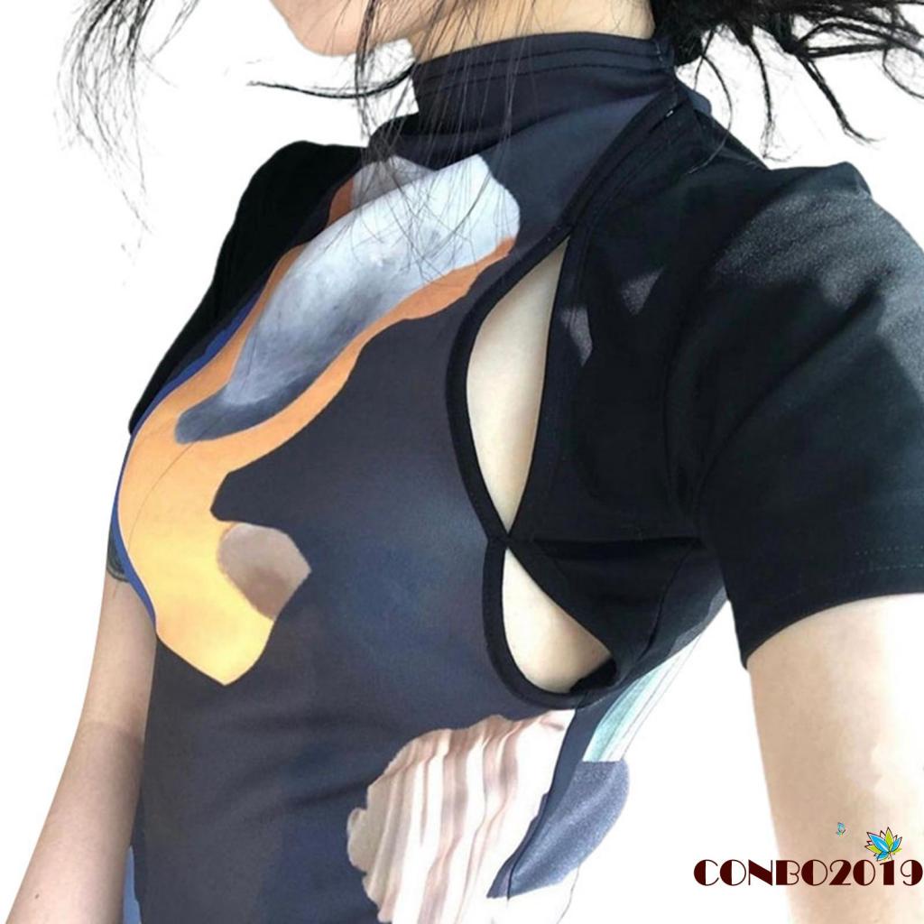 Áo Thun Tay Ngắn Cổ Tròn In Hình Chân Dung Thời Trang Dành Cho Nữ