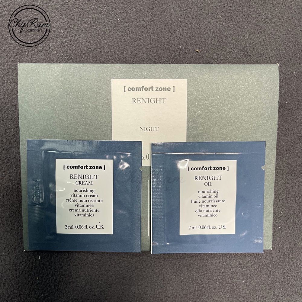 Set 2 món phục hồi da ban đêm Comfort Zone Renight Minisize 2ml