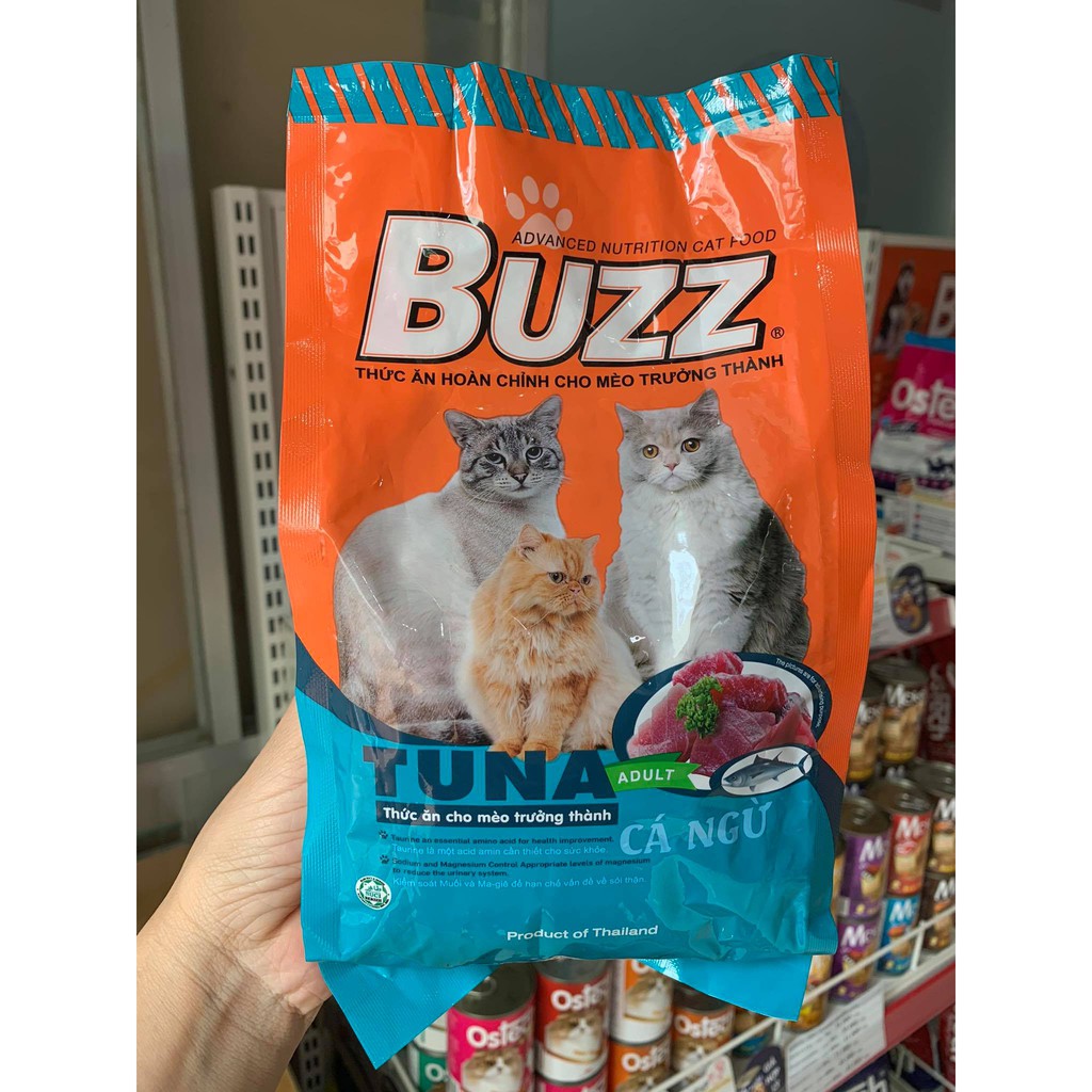 Thức ăn mèo cao cấp Buzz Adult Cat Food Vị cá ngừ 500g [HSD: 06/2022]