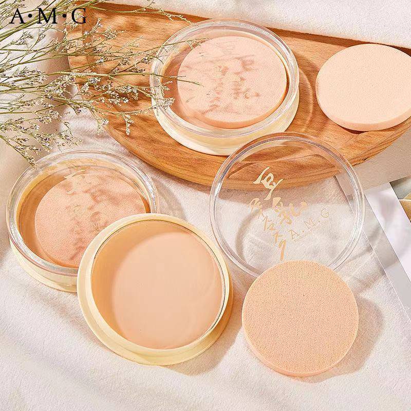 Phấn nén trong suốt kiềm dầu làm trắng da che khuyết điểm lâu trôi không thấm nước