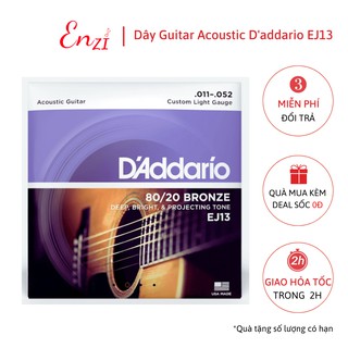  Dây đàn guitar Acoustic D'Addario EJ13 dây guitar sắt chất lương Enzi