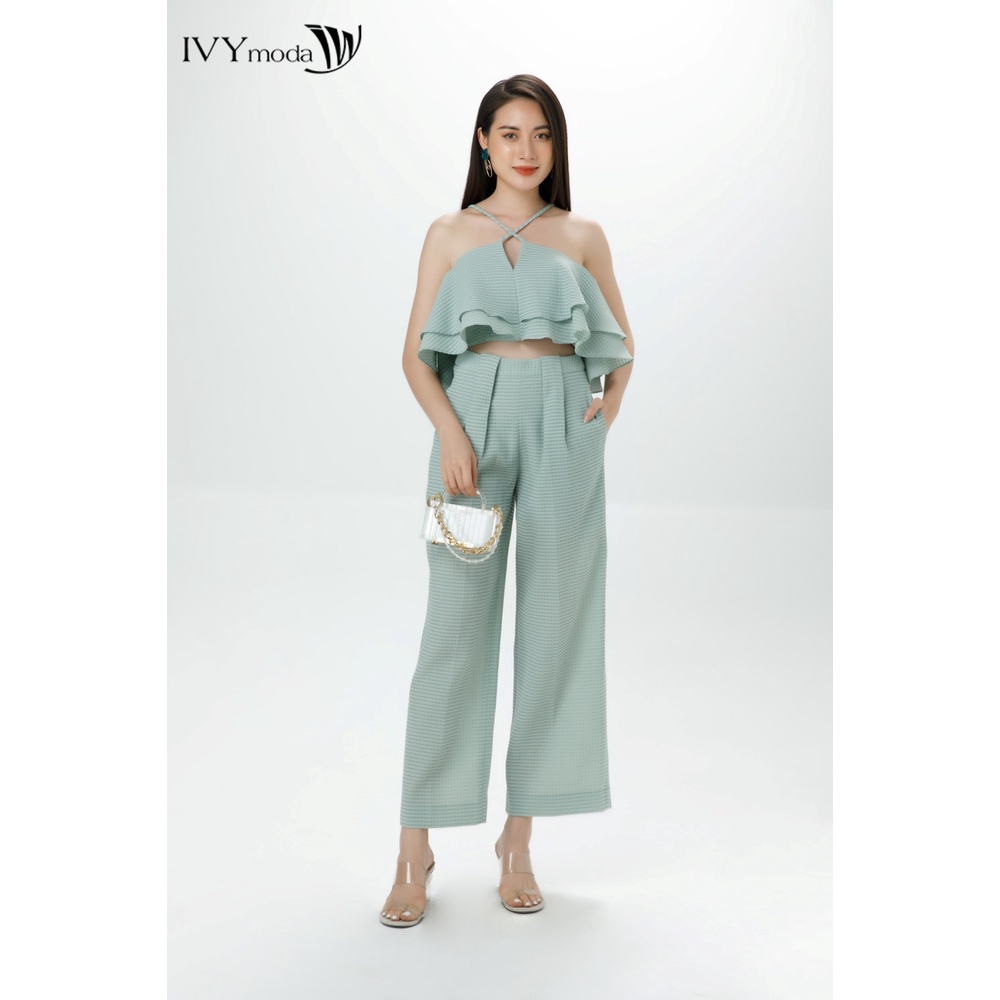 Set áo yếm và quần suông dập nổi nữ IVY moda MS 16B9265