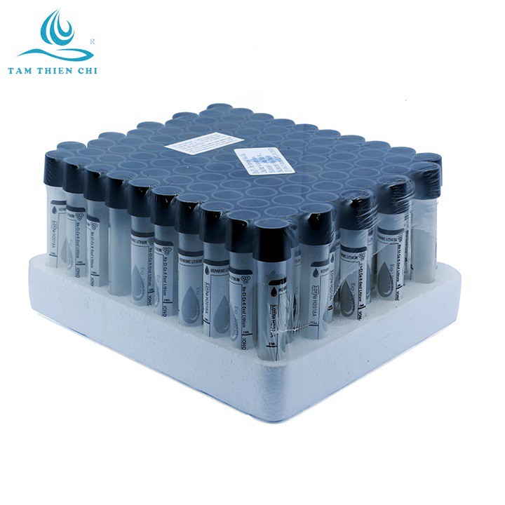 Ống nghiệm kháng đông HEPARIN Lithium HTM, hộp 100 cái