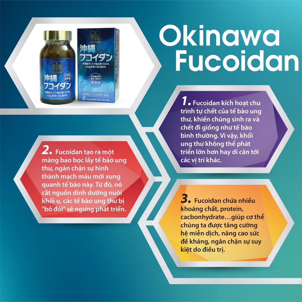 Okinawa Fucoidan Nâng Cao Đề Kháng Chống Ung Thư, Giảm Nguy Cơ U Bướu - 180 Viên