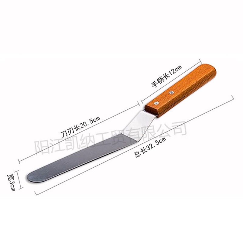 Dao chà láng bánh kem gấp khúc cán gỗ