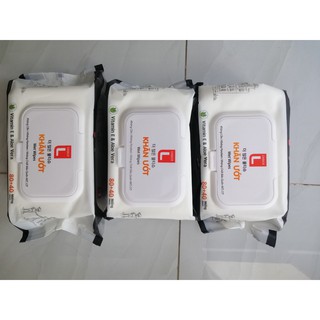 [3 gói] KHĂN ƯỚT Lotte , nhãn hiệu Choice L 120 miếng không mùi - combo 3 gói