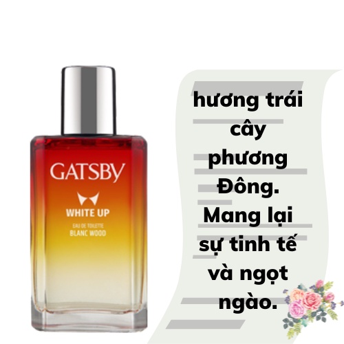 Nước hoa xịt unisex nam nữ Gatsby White Up 50ml lưu hương 6 giờ đa dạng mùi thơm dễ mang theo