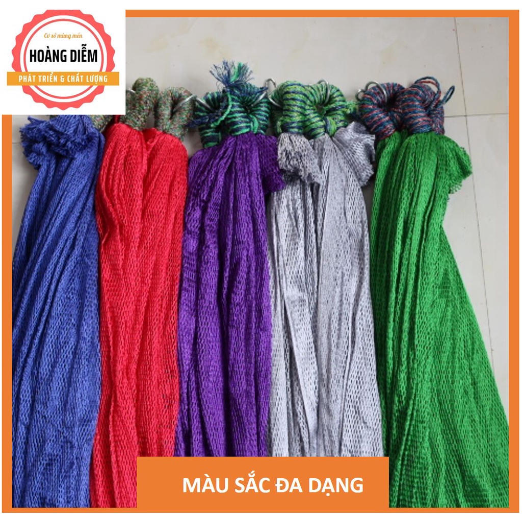 Võng lưới cao cấp 2 lớp 🎁TẶNG 5M DÂY GIĂNG VÕNG🎁 võng loại lớn - Cán bo quấn đầu - siêu to  - chất lưới mềm, mát.