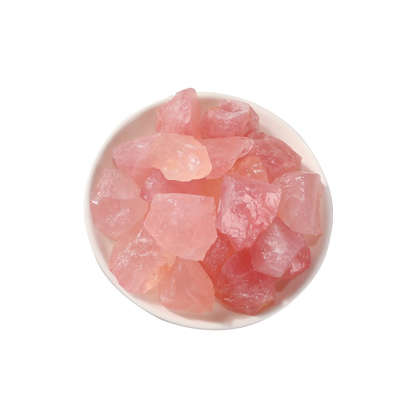 50g Đá Thạch Anh Hồng Thô Tự Nhiên Dùng Trang Trí Bể Cá