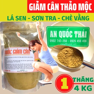Thảo Mộc Giảm Cân, Bột Giảm Mỡ Thảo Dược An Quốc Thái, Thảo Dược Giảm Béo An Toàn 4kg/Tháng
