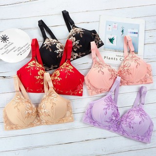 Áo lót nữ ren hoa nổi Big Size Không gọng mút mỏng nâng ngực tạo dáng {Hàng Cao Cấp}