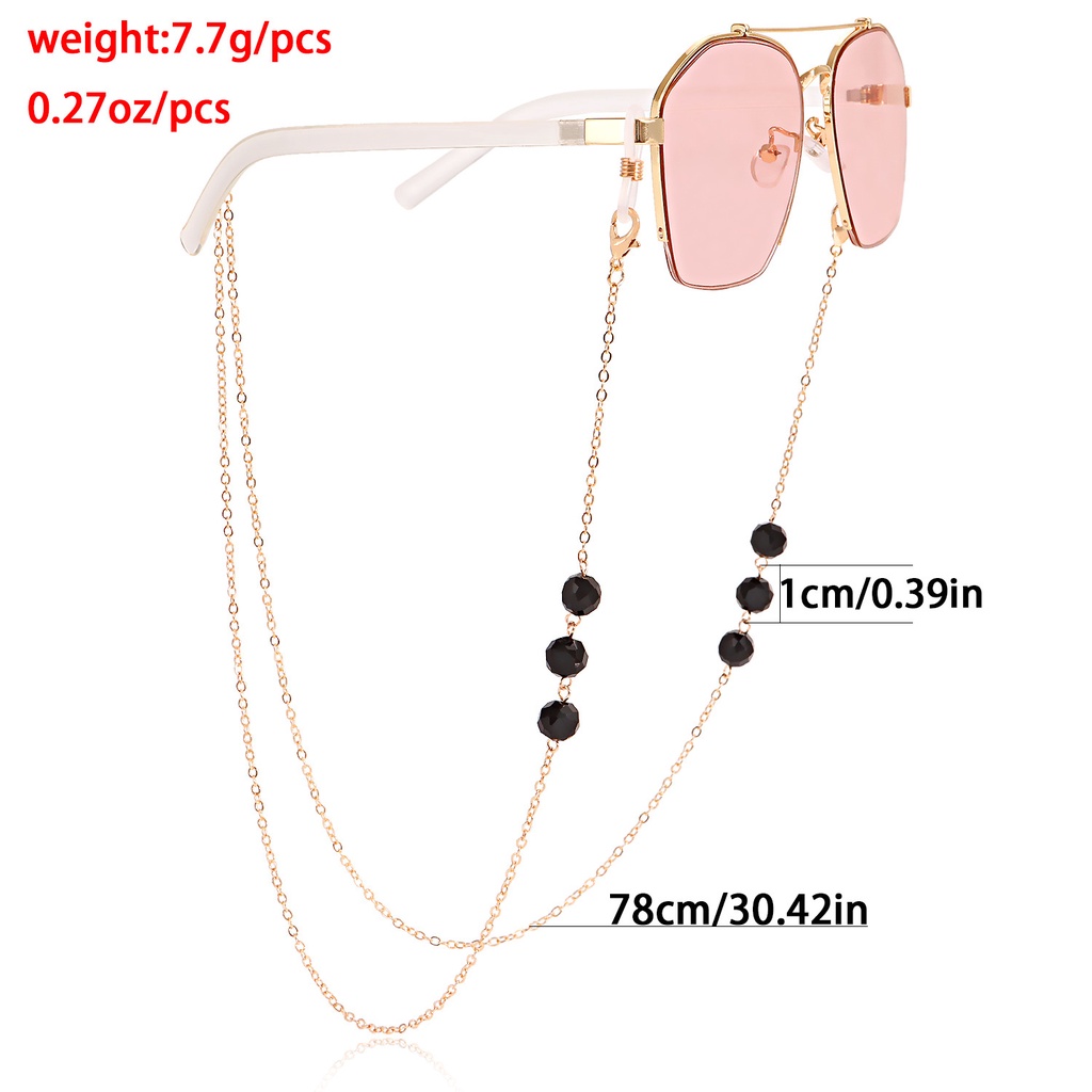 Dây Đeo Mắt Kính Đính Đá Nhiều Màu Sắc Cho Nữ
