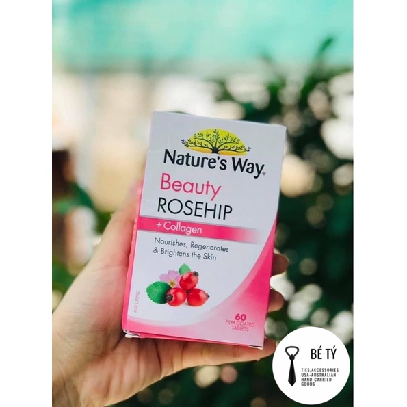 VIÊN UỐNG TRẮNG DA Nature's Way Beauty Rosehip + Collagen