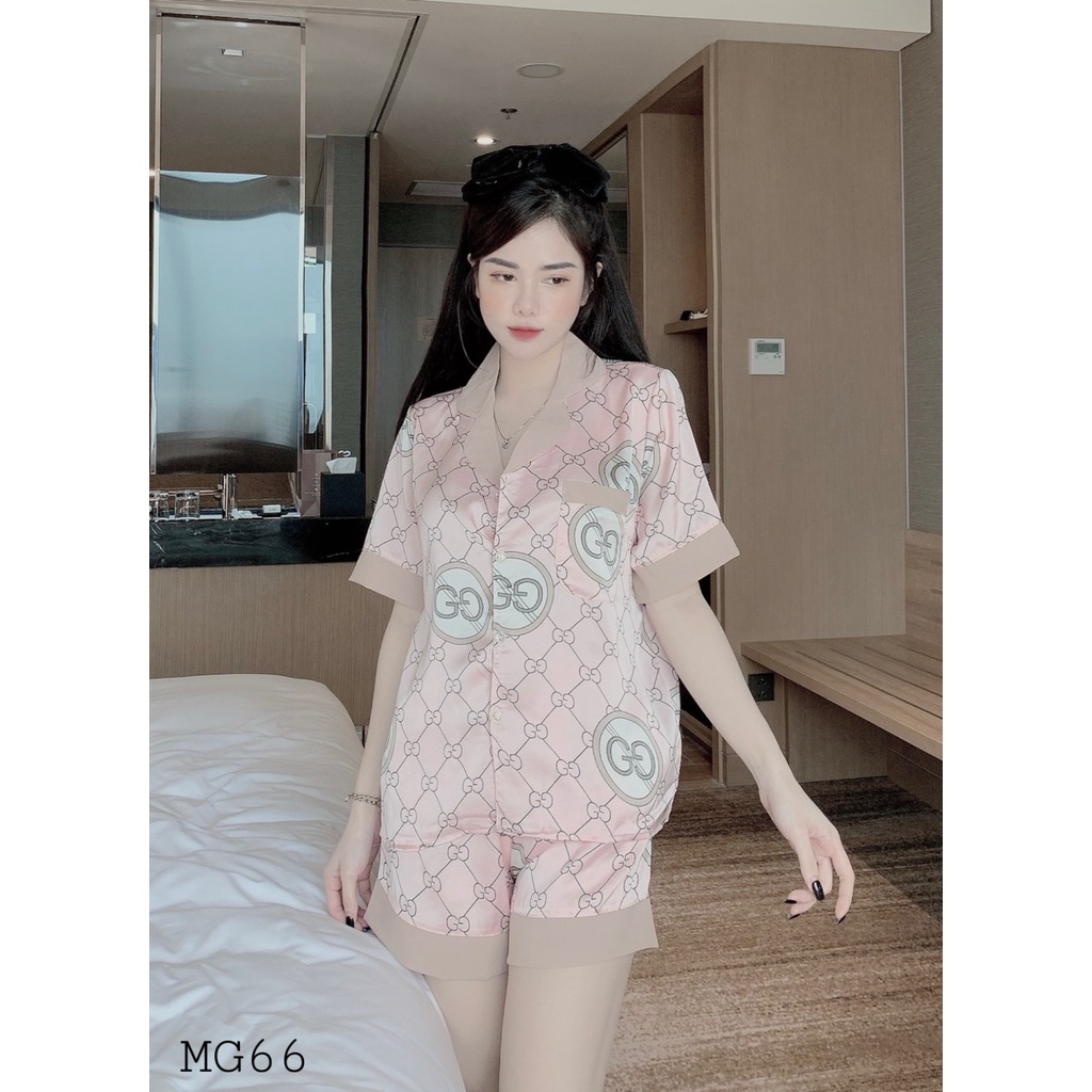 Đồ ngủ pijama bộ mặc nhà cộc tay lụa mát hoạt hình dễ thương Lucy Store