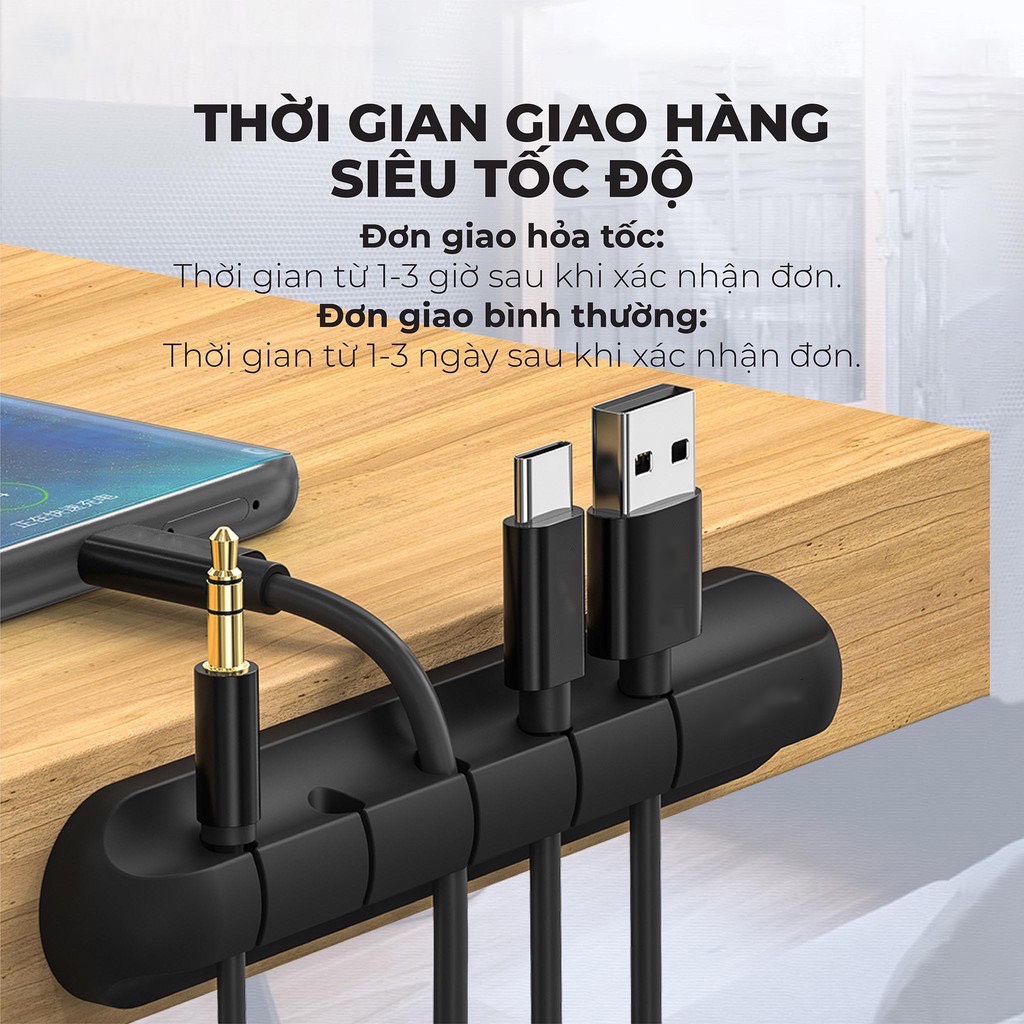 Kẹp cố định dây cáp đế dán silicon gọn gàng tiện dụng Home Decor Store