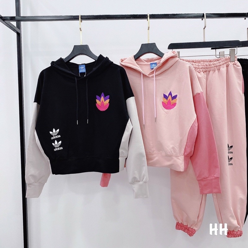 Set bộ thể thao mũ AD tay phối màu