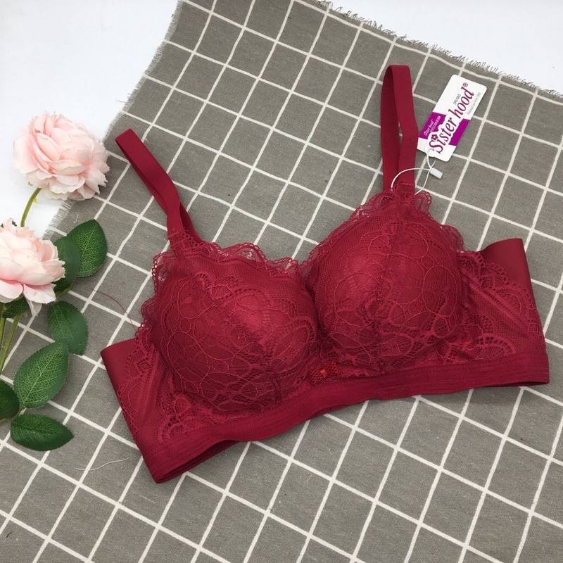 Áo lót đẹp, áo ngực nâng ngực ren đệm dày 8139 có video thật Shop tự quay ạ