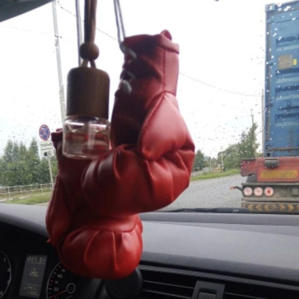 Set 2 Mặt Trang Trí Xe Hơi Hình Găng Tay Boxing Bằng Da Độc Đáo