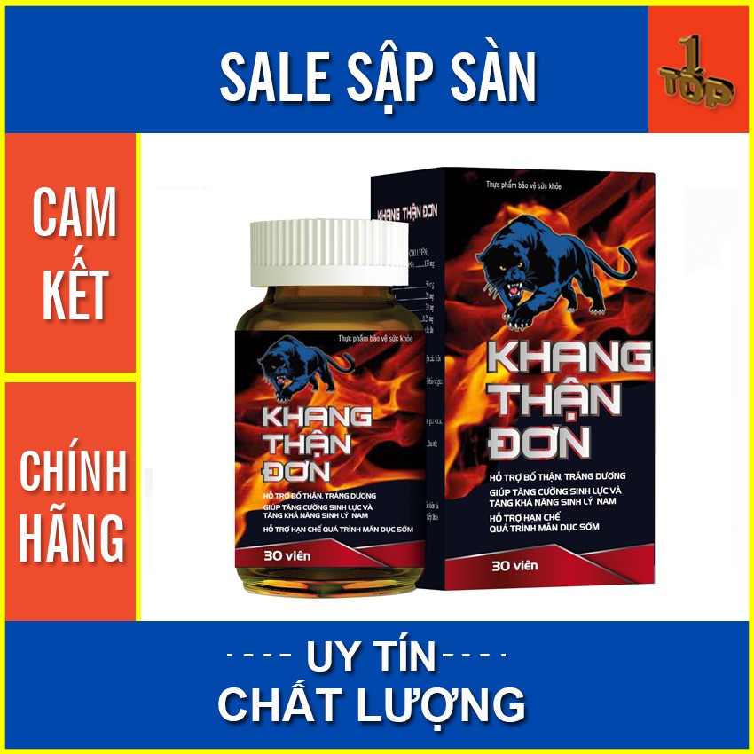 Viên uống Khang Thận Đơn - Bổ Thận Tráng Dương, Tăng Cường Sinh Lý nam - Hộp 30 viên - Top1pharmacy